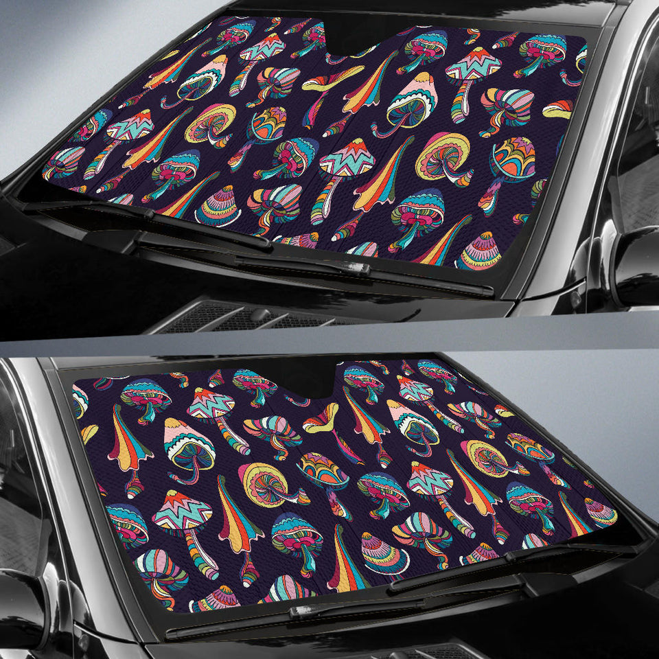 Colorful Mushroom Pattern Car Sun Shade