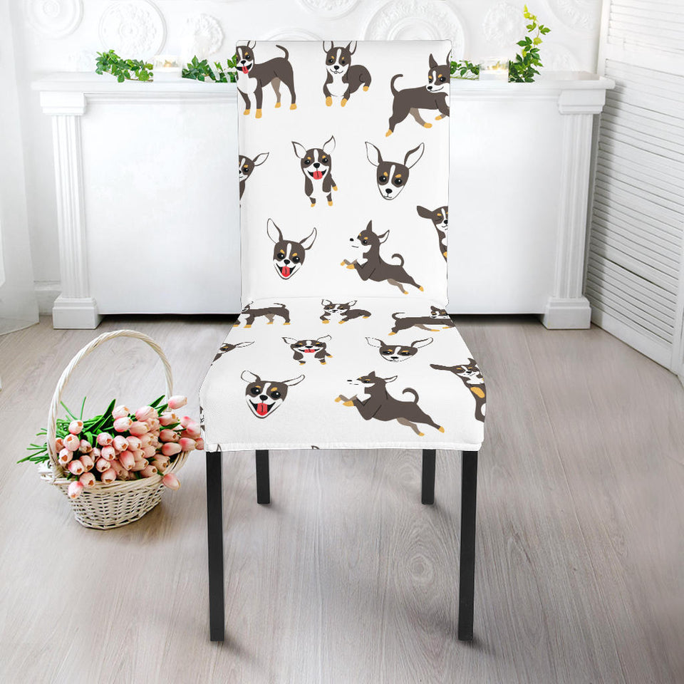 Chihuahua Dog Pattern Dining Chair Slipcover