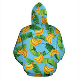 Banana Leaves Banana Design Pattern Zip Up Hoodie