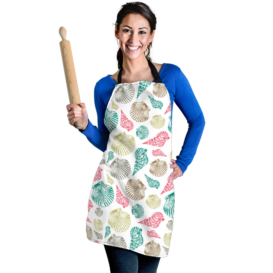 Colorful Shell Pattern Adjustable Apron