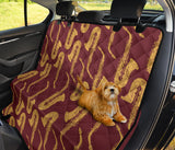 Hand Drawn Gold Saxophone Red Background  Dog Car Seat Covers