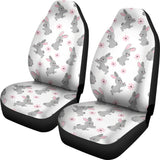 Watercolor Cute Rabbit Pattern  Universal Fit Car Seat Covers