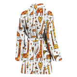 Giraffe Pattern Print Design 04 Women's Bathrobe