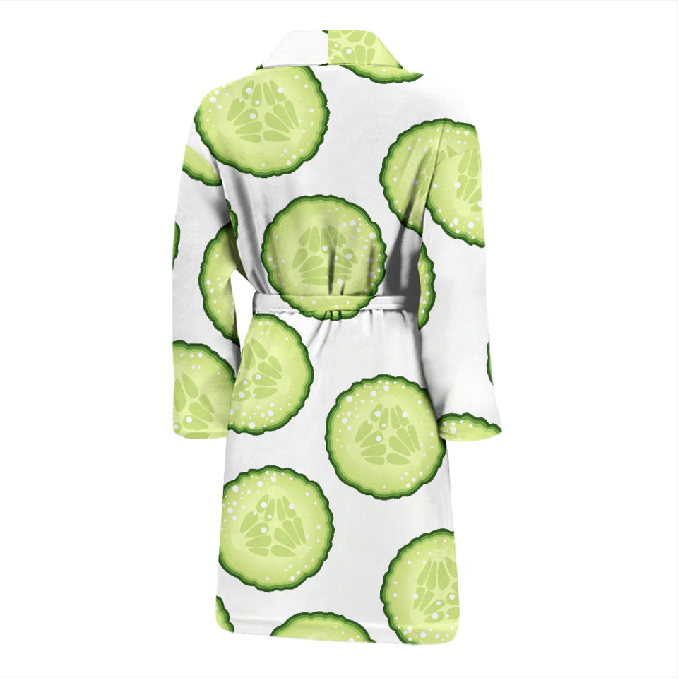 Cucumber Slices Pattern Men'S Bathrobe