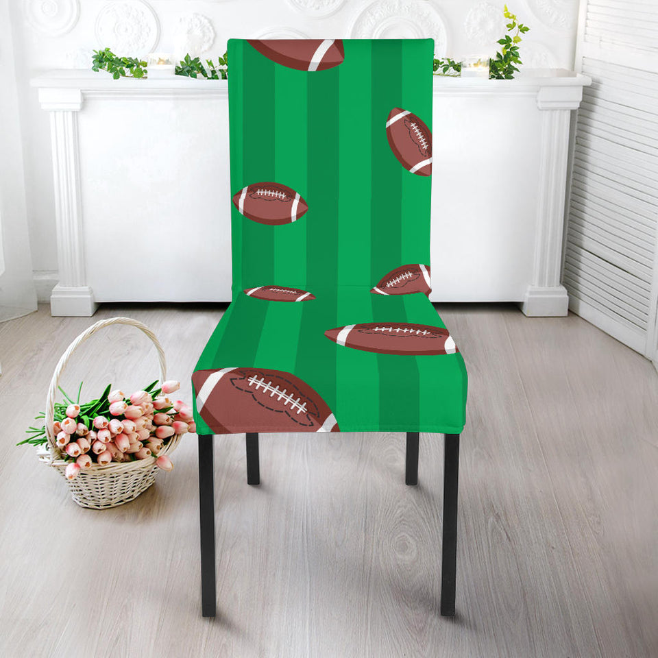 American Football Ball Field Background Dining Chair Slipcover