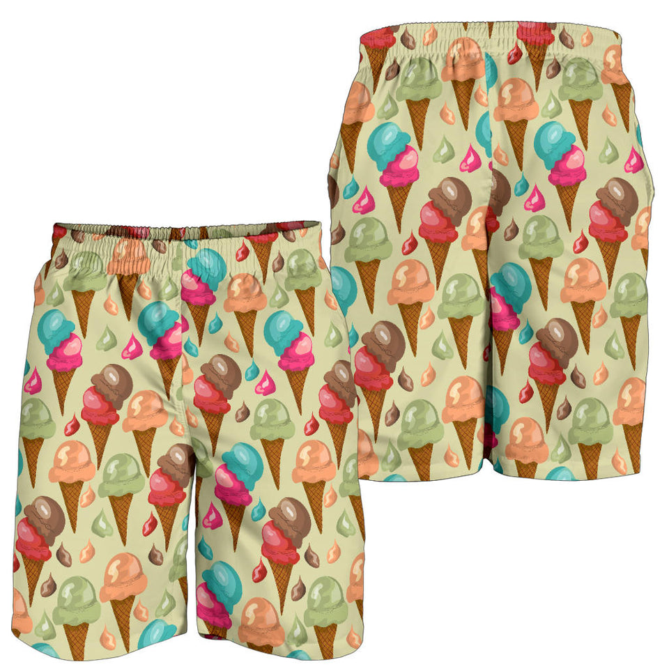 Colorful Ice Cream Pattern Men Shorts
