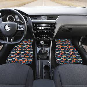 Camper Van Pattern Print Design 05 Front Car Mats