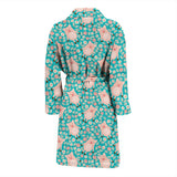 Pig Pattern Print Design 01 Men's Bathrobe