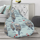 Lovely Sea Otter Pattern Bean Bag Cover