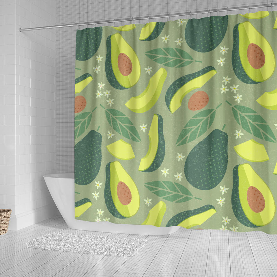 Avocado Pattern Shower Curtain Fulfilled In US