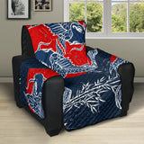 Koi Fish Carp Fishs hand drawn japanese art Recliner Cover Protector