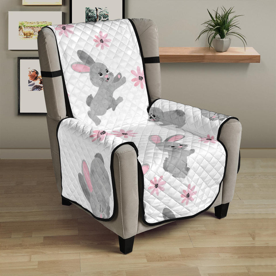 Watercolor cute rabbit pattern Chair Cover Protector