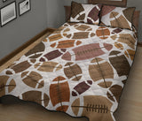 American football ball pattern Quilt Bed Set