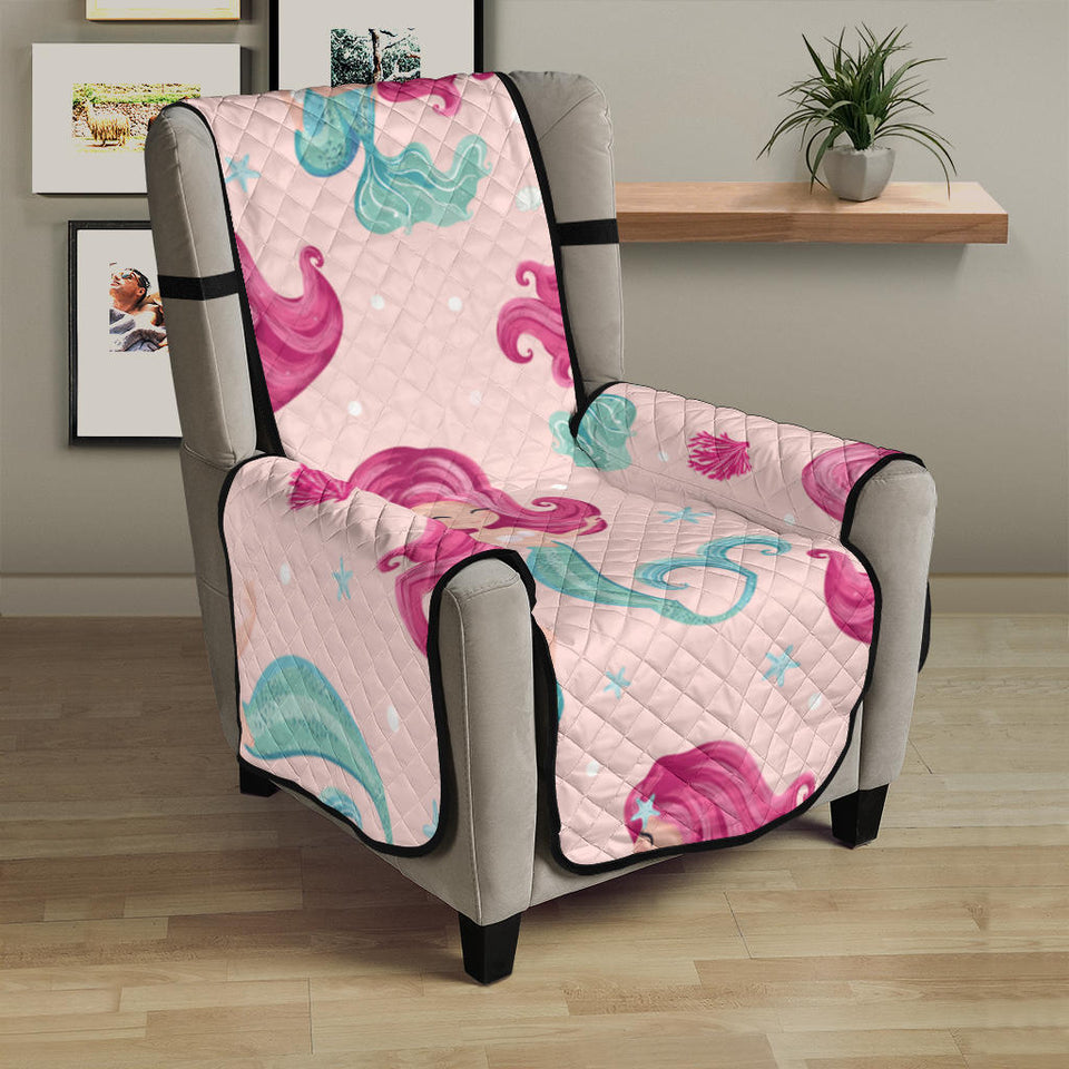 Cute little mermaid pattern Chair Cover Protector