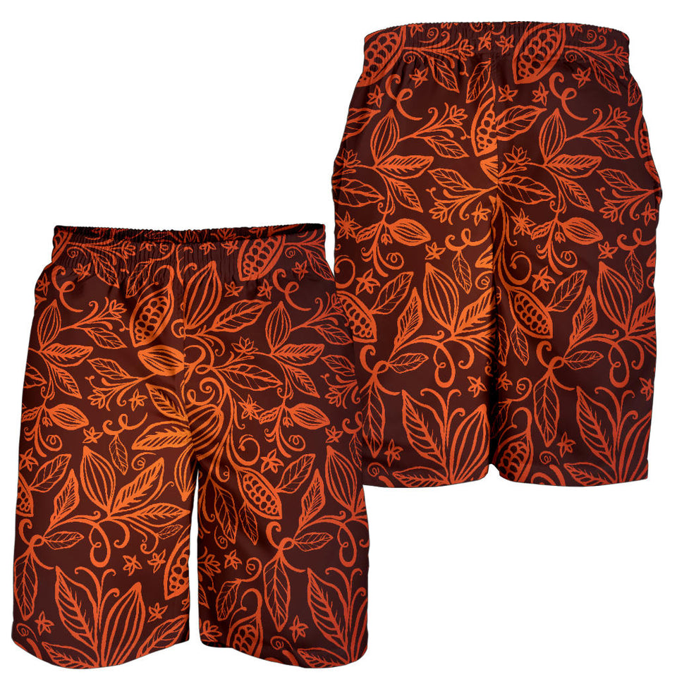 Cocoa Beans Tribal Polynesian Pattern Men Shorts