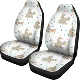 Cute Rhino Pattern Background  Universal Fit Car Seat Covers