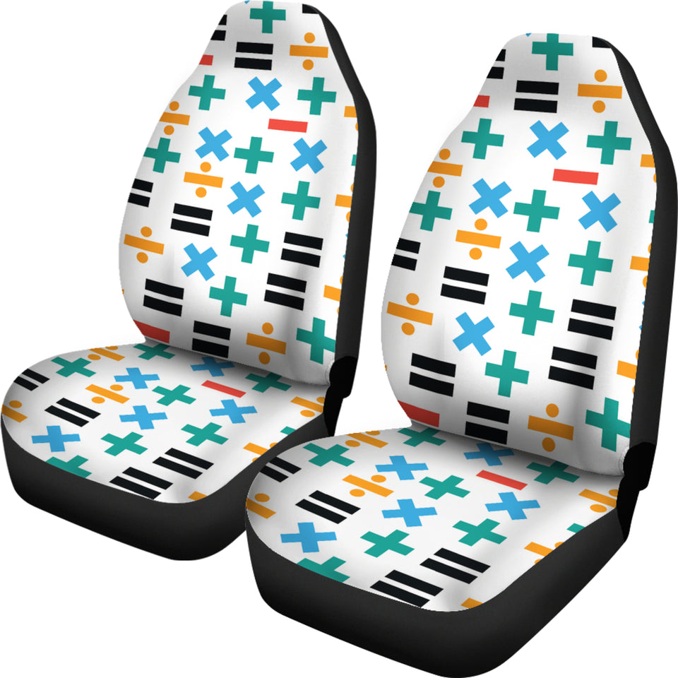 Math Pattern Print Design 05 Universal Fit Car Seat Covers