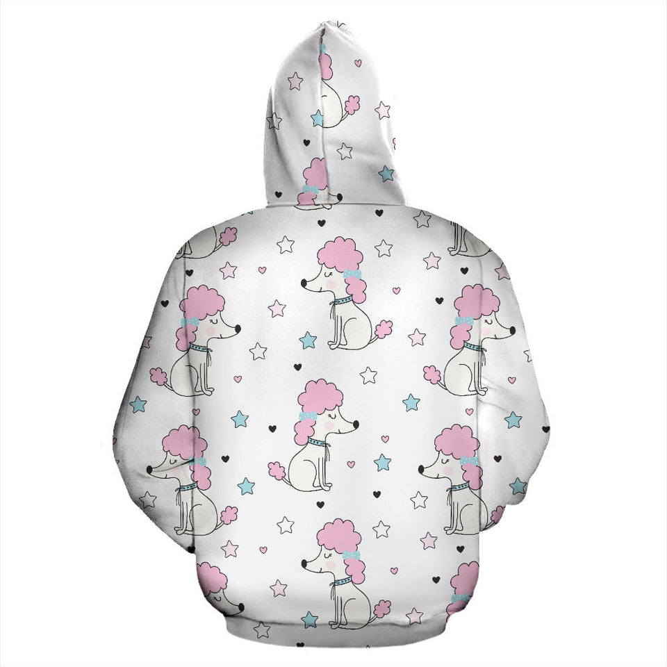Cute Poodle Dog Star Pattern Men Women Pullover Hoodie