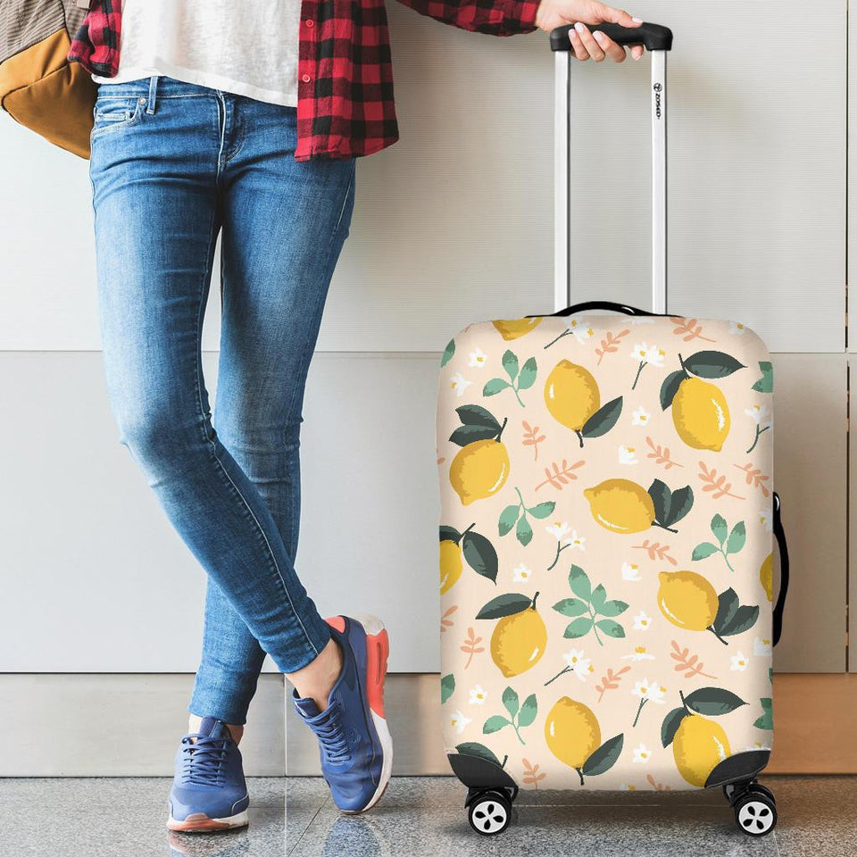 Lemon Flower Leave Pattern Cabin Suitcases Luggages