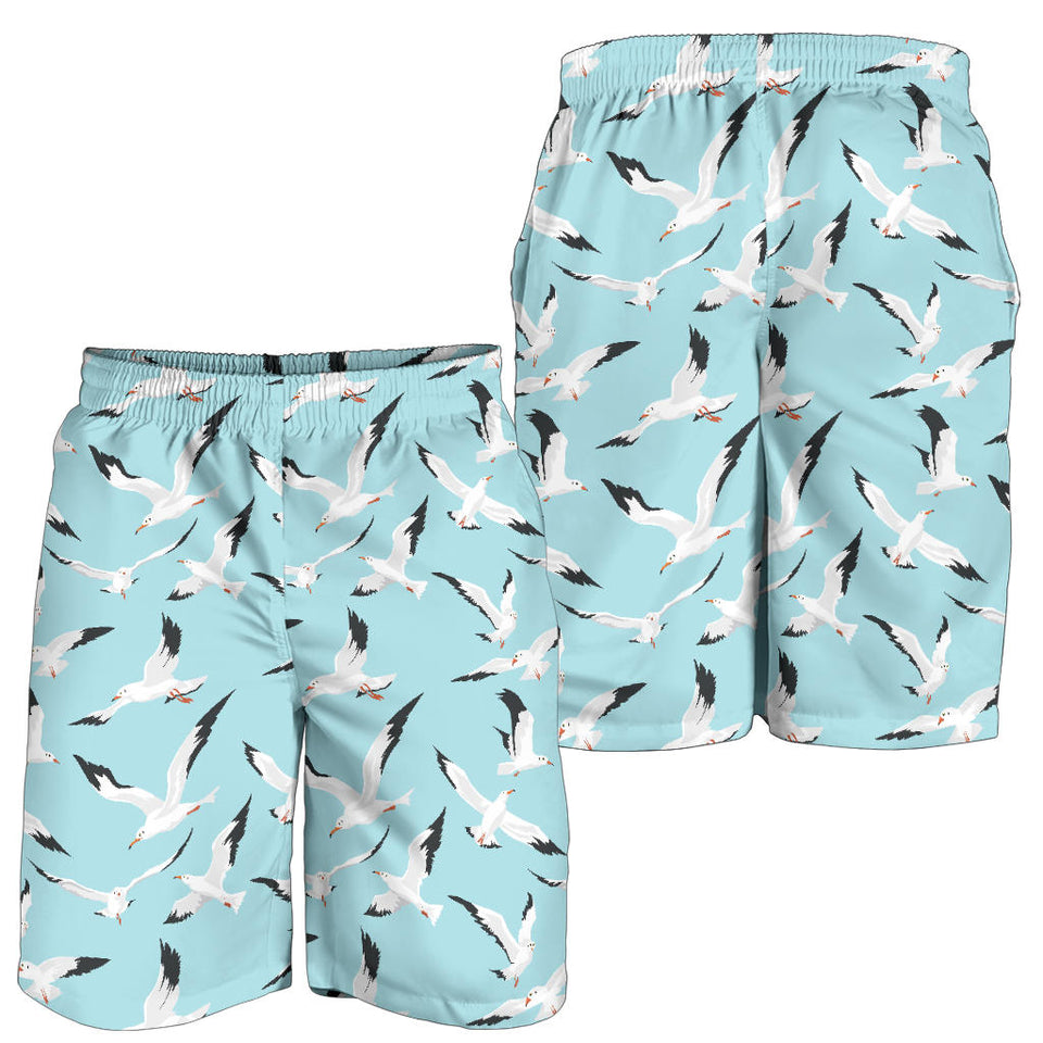 Seagull Pattern Print Design 01 Men Shorts