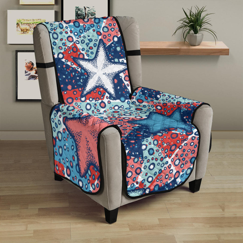 Hand drawn colorful starfish Chair Cover Protector