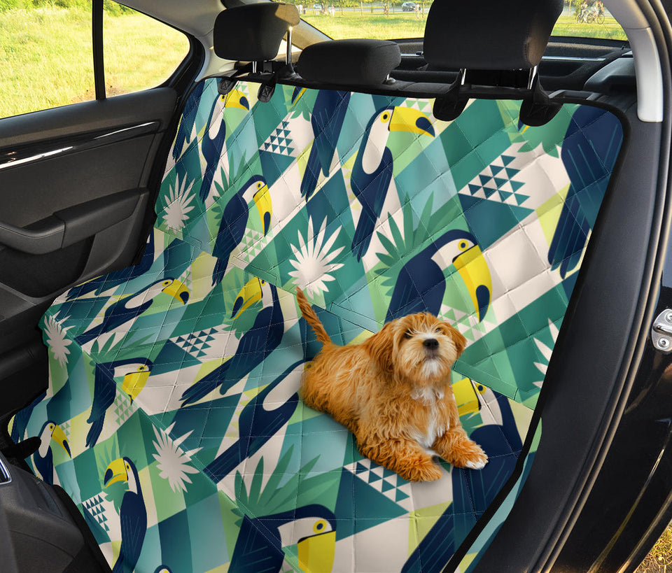 Toucan Tropical Leaves Design Pattern  Dog Car Seat Covers