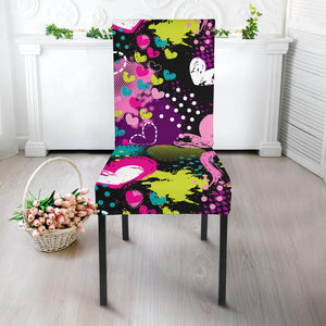 Heart Dot Wave Star Creative Design Pattern Dining Chair Slipcover