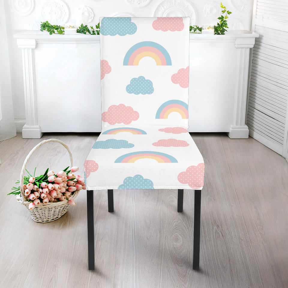 Cute Rainbow Clound Pattern Dining Chair Slipcover