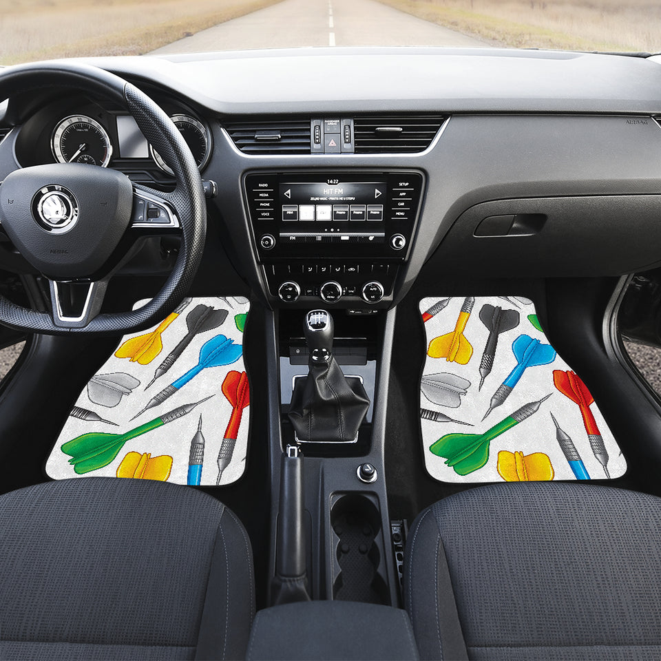 Darts Pattern Print Design 03 Front and Back Car Mats