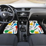 Darts Pattern Print Design 03 Front and Back Car Mats