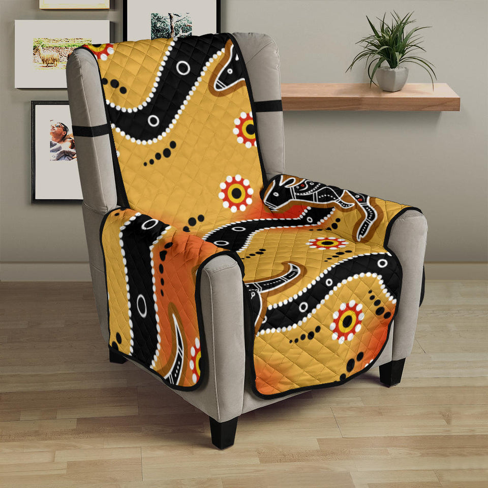 Kangaroo Australian aboriginal art pattern Chair Cover Protector