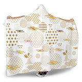Beautiful Gold Japanese Pattern Hooded Blanket