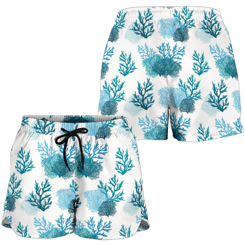 Coral Reef Pattern Print Design 04 Women Shorts