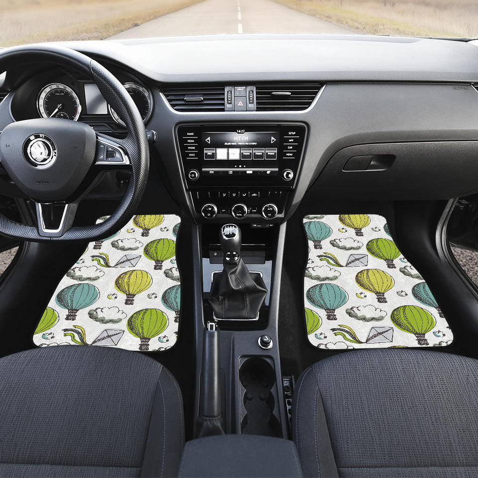 Hot Air Balloon Bird Cloud Pattern Front Car Mats