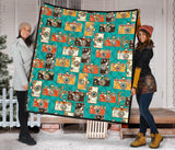 Camera Pattern Print Design 03 Premium Quilt