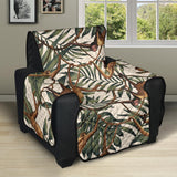 Monkey tropical leaves background Recliner Cover Protector
