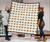 Hamburger Pattern Print Design 02 Premium Quilt