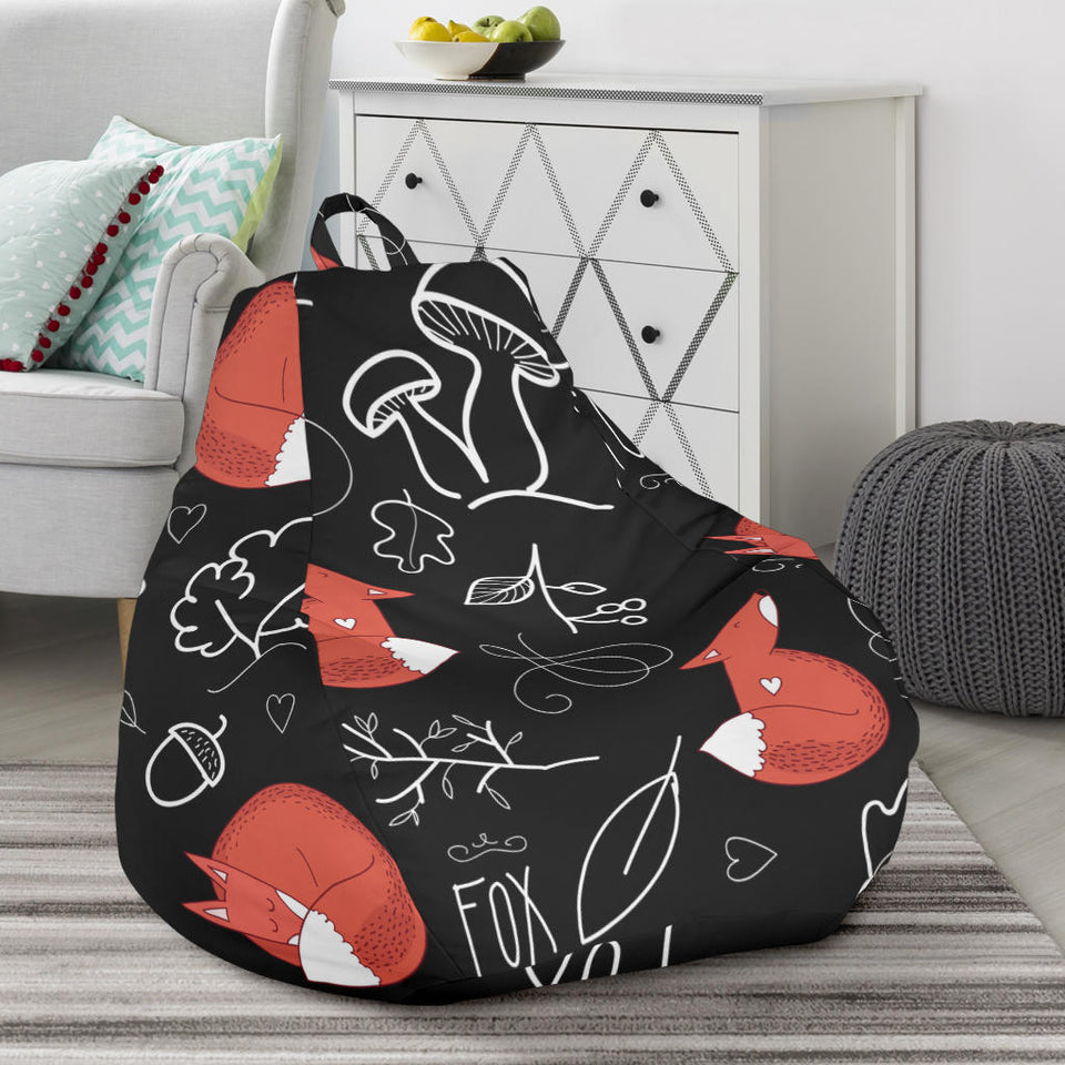 Fox Sleeping Fox Pattern Bean Bag Cover