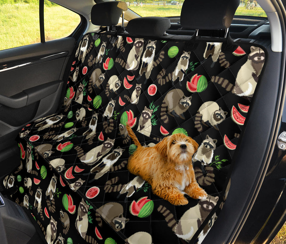 Raccoon Watermelon Pattern Dog Car Seat Covers