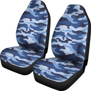 ฺBlue Camo Camouflage Pattern  Universal Fit Car Seat Covers