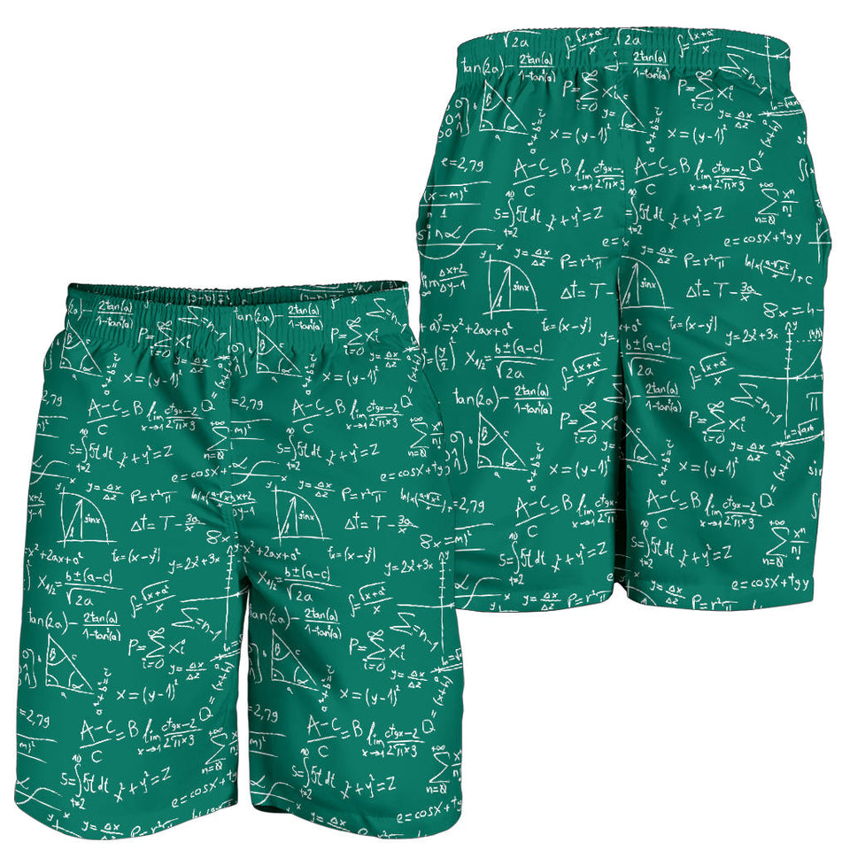 Math Pattern Print Design 01 Men Shorts