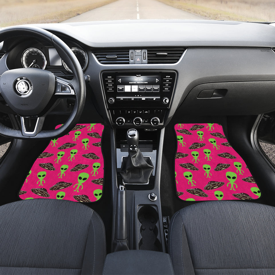 Alien Pattern Print Design 03 Front and Back Car Mats