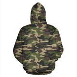 Dark Green Camo Camouflage Pattern Men Women Pullover Hoodie