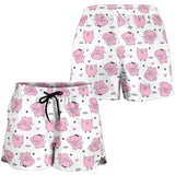 Pig Pattern Print Design 03 Women Shorts