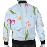 Watercolor Tulips Pattern Men'S Bomber Jacket