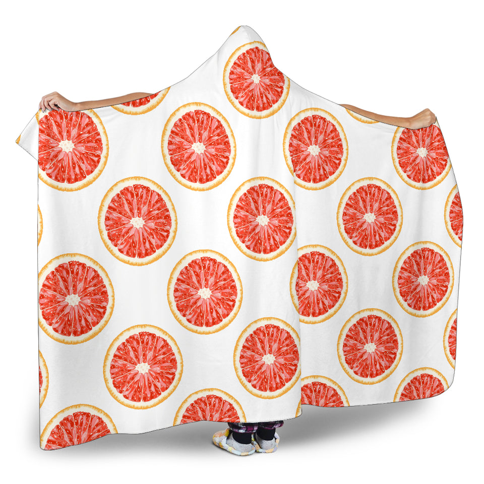 Grapefruit Pattern Hooded Blanket