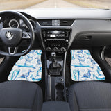 Watercolor Dolphin Pattern Front And Back Car Mats