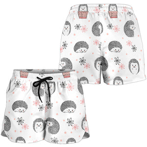 Hedgehog Pattern Print Design 02 Women Shorts