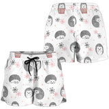 Hedgehog Pattern Print Design 02 Women Shorts