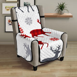 Deer tree snowflakes chrismas pattern Chair Cover Protector